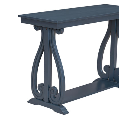 Rustic Console Table 48-Inch Navy Finish