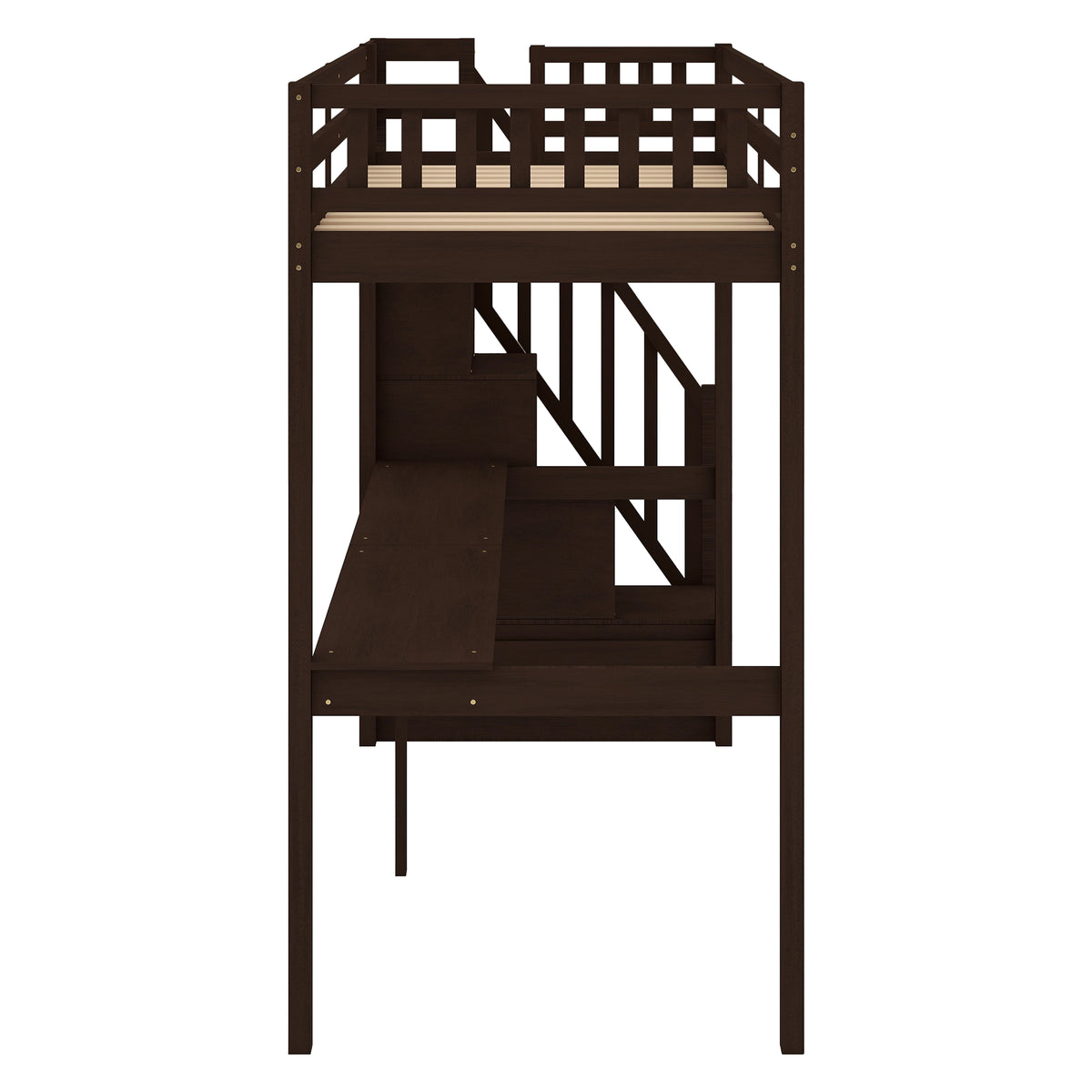 Loft Bed with Storage Espresso