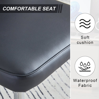 Modern Black Dining Chair Set (2 pcs)
