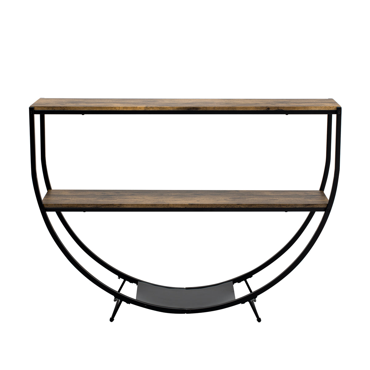 Rustic Wood Console Table Distressed Brown