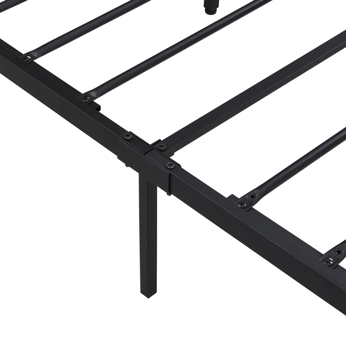 Metal Platform Bed with USB Liner Beige