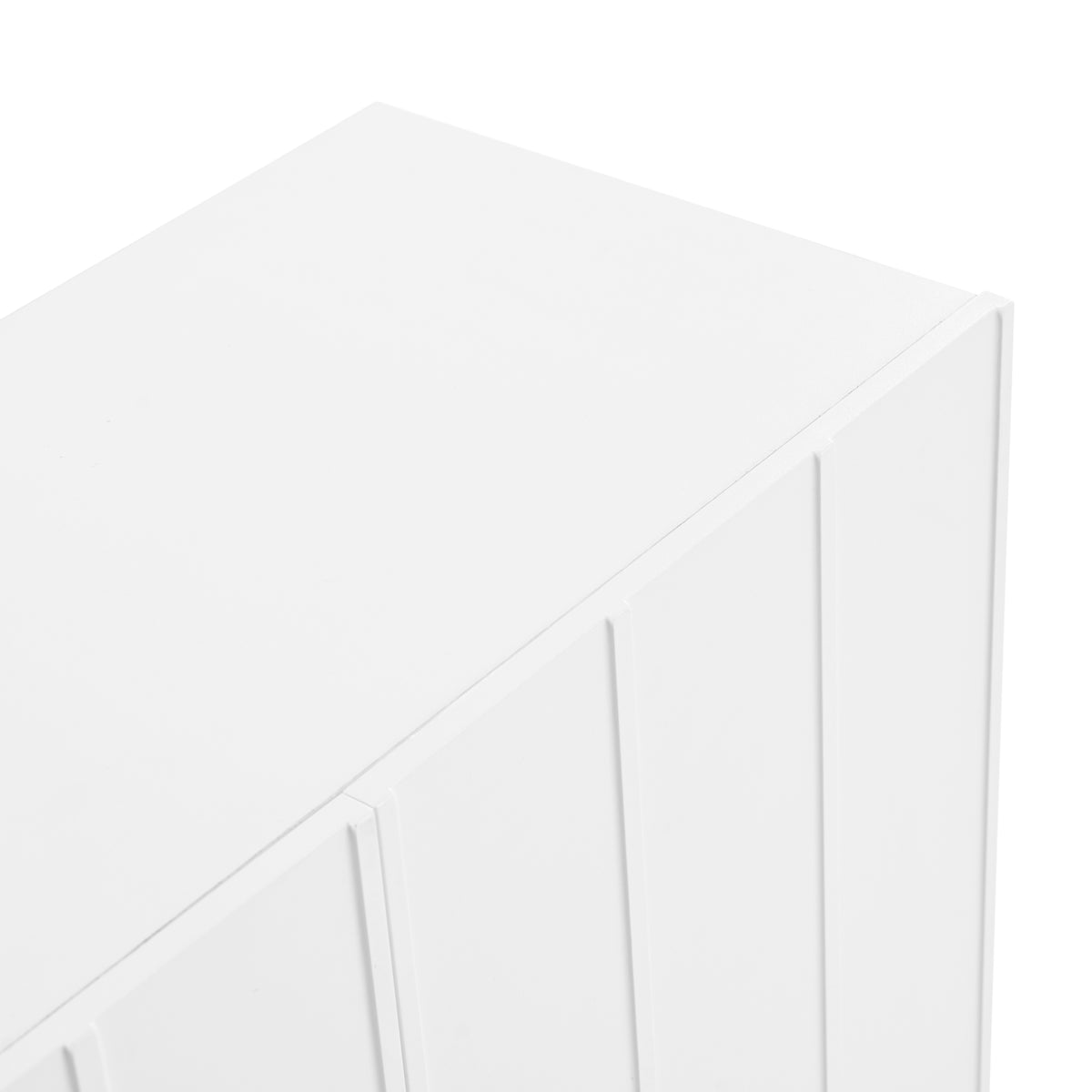Cream Shoe Cabinet with Solid Wood Legs