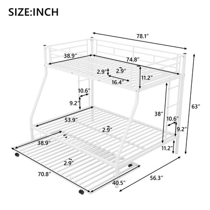 Full Bunk Bed White