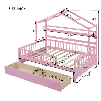 Full House Bed Pink