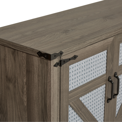Slate Gray 4-Door Sideboard