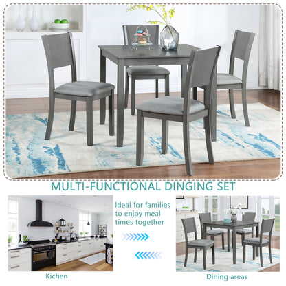 5-Piece Dining Set Gray