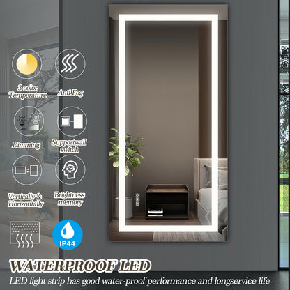 LED Bathroom Mirror 72×36 Anti-Fog