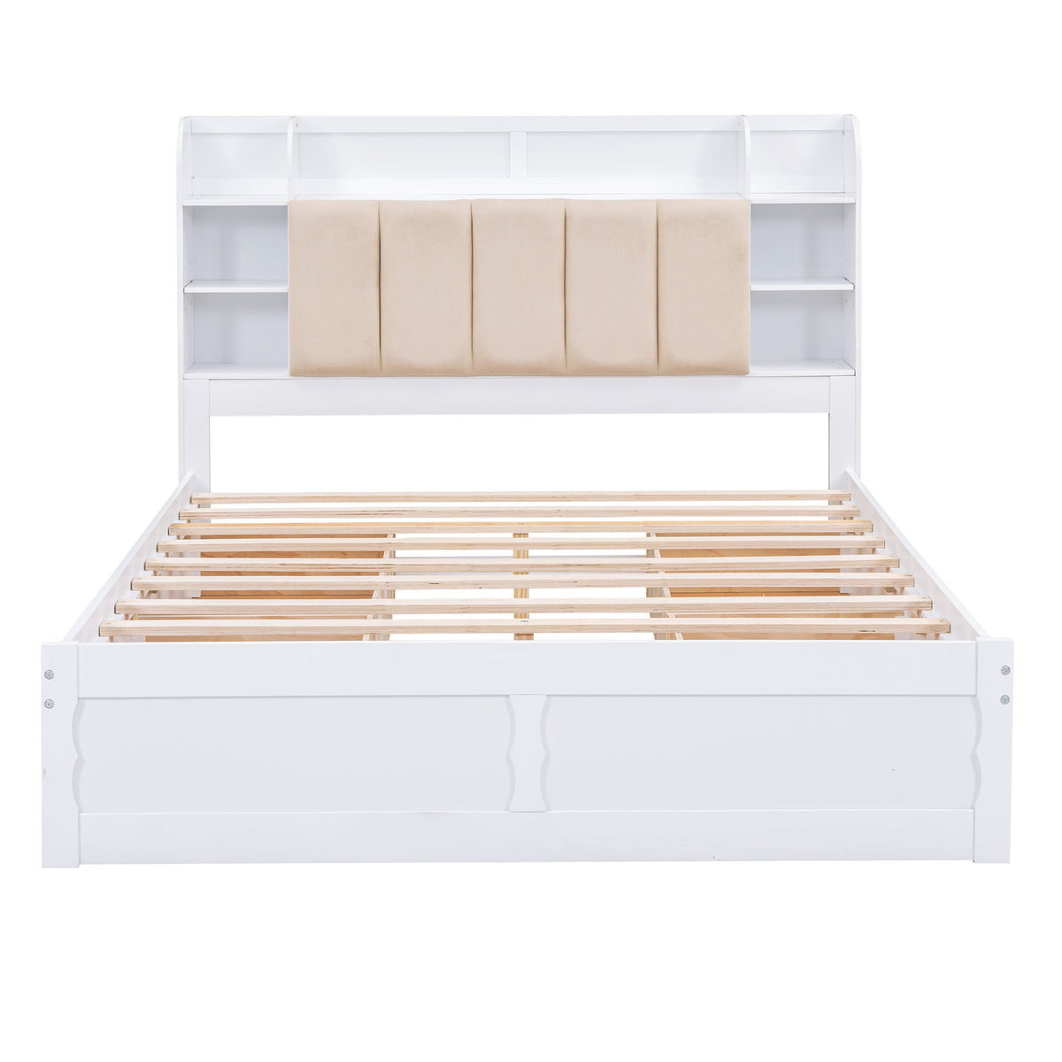 Wood Queen Platform Bed White