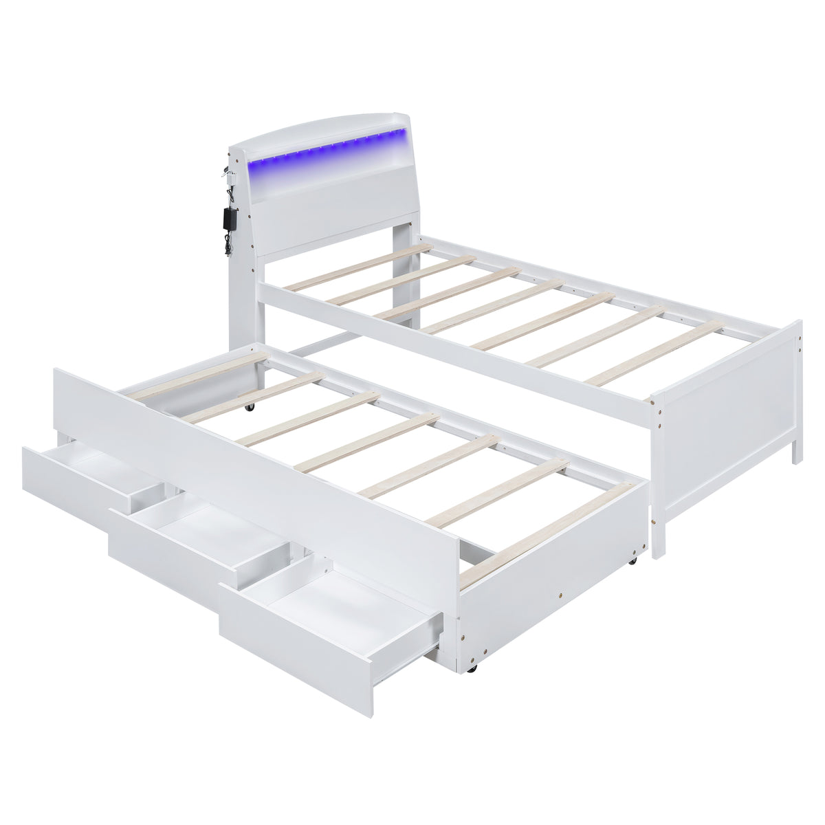 Twin Platform Bed White