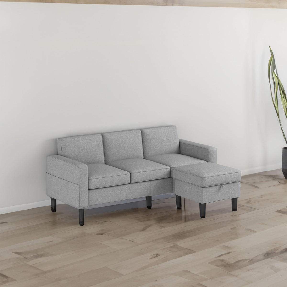 Light Grey Modular Sectional Sofa