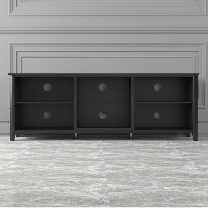 Modern Media Console TV Stand Black