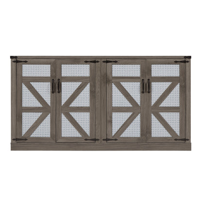 Slate Gray 4-Door Sideboard
