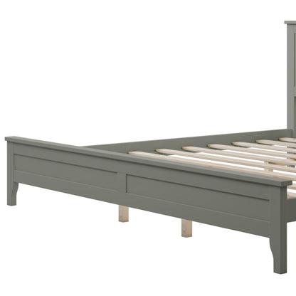 Gray Platform Bed King