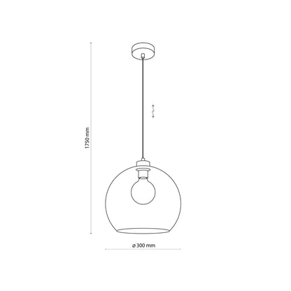 CUBUS Graphite Glass Scandinavian Pendant Light