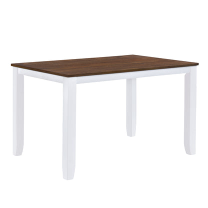 Rustic 5-Piece Dining Set with X-Back Chairs