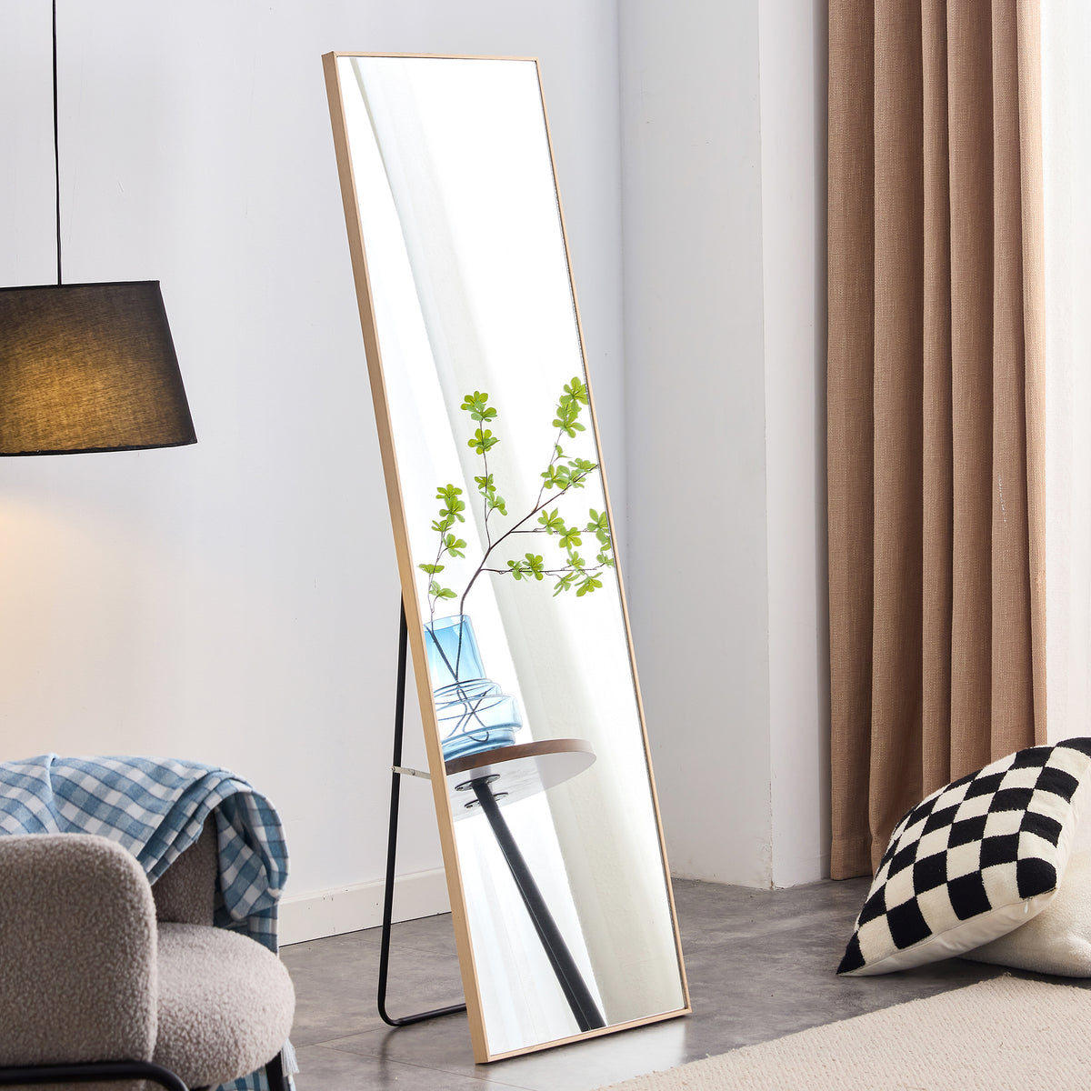 Solid Oak Vanity Mirror Set (3 pcs)
