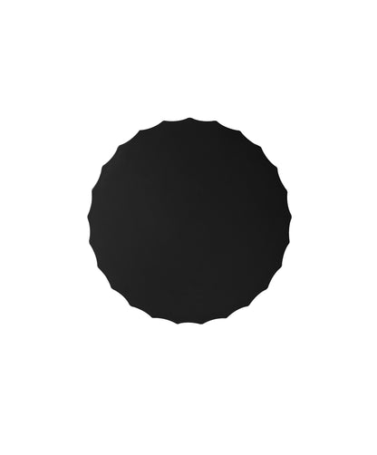 Black 2-Piece Round Nesting Coffee Table Set – Modern MDF with Lacquered Finish