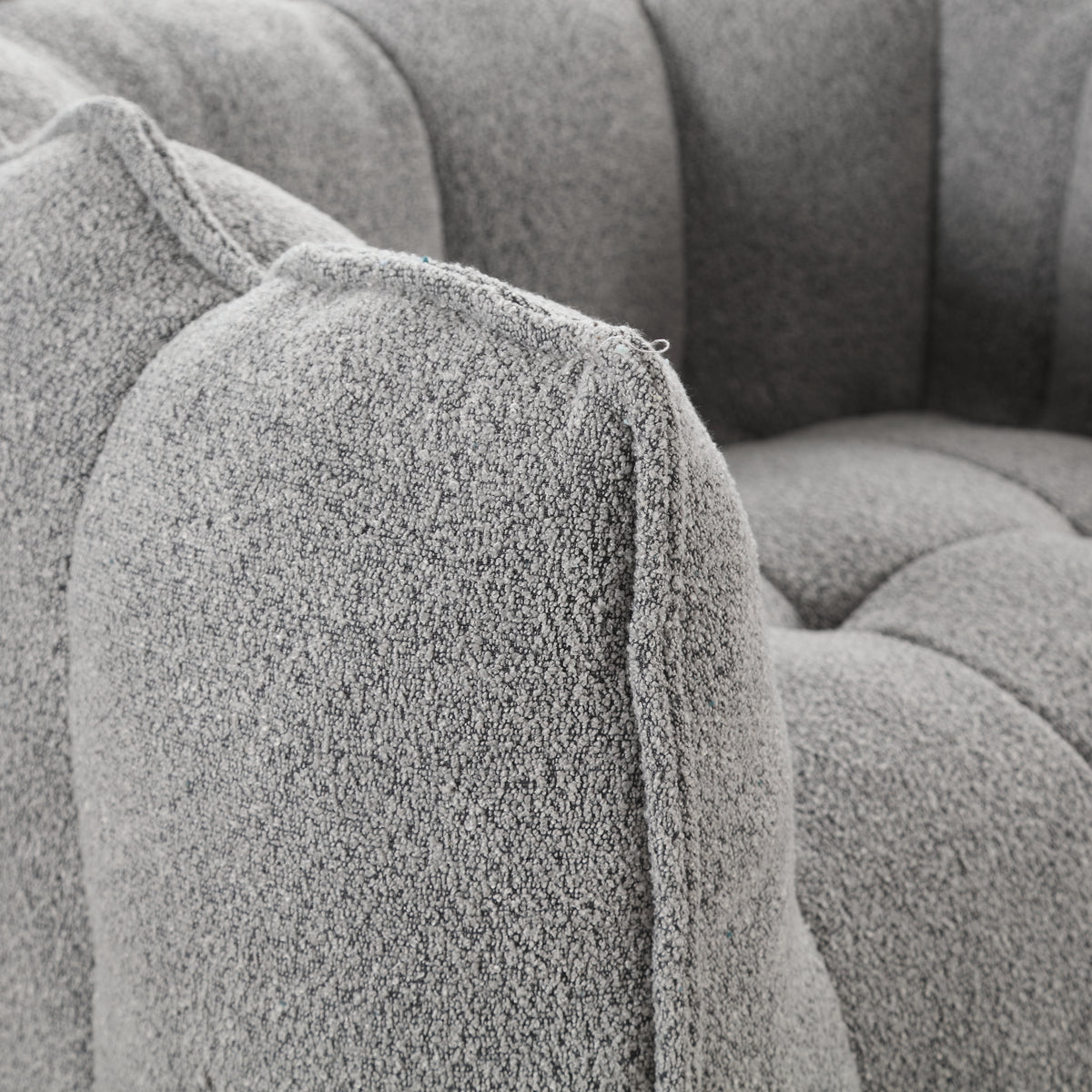 Soft Bean Bag Chair – Beige High-Resilience Foam