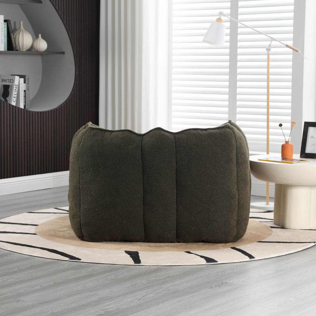 Soft Bean Bag Chair – Gray High-Resilience Foam