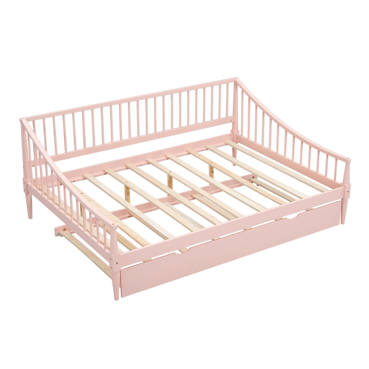 Full Daybed with Trundle Pink Finish