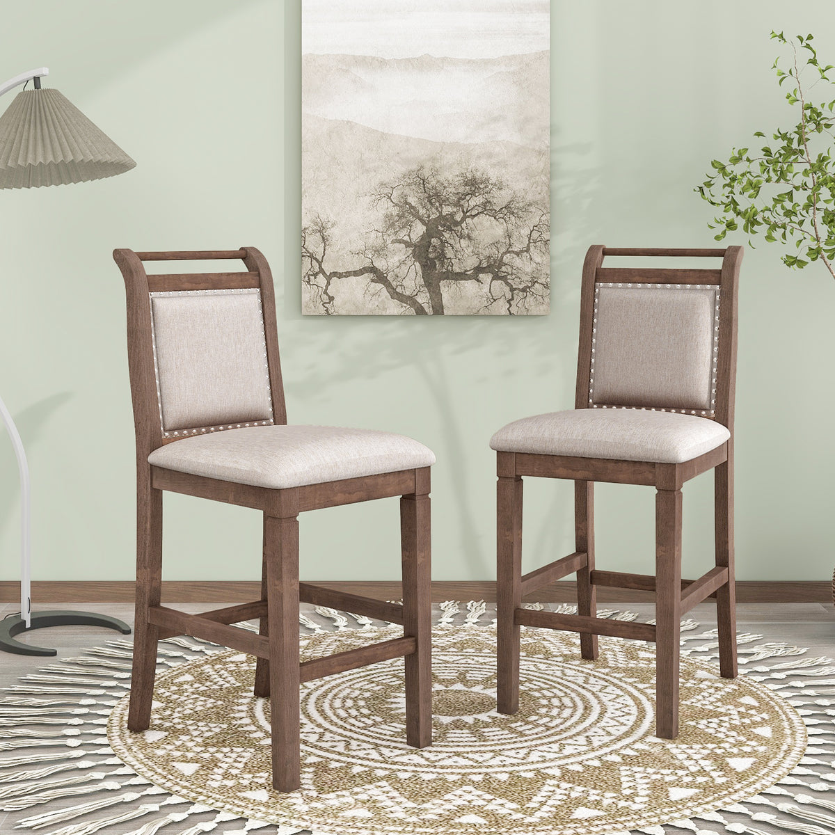 3-Piece Counter Dining Set Brown