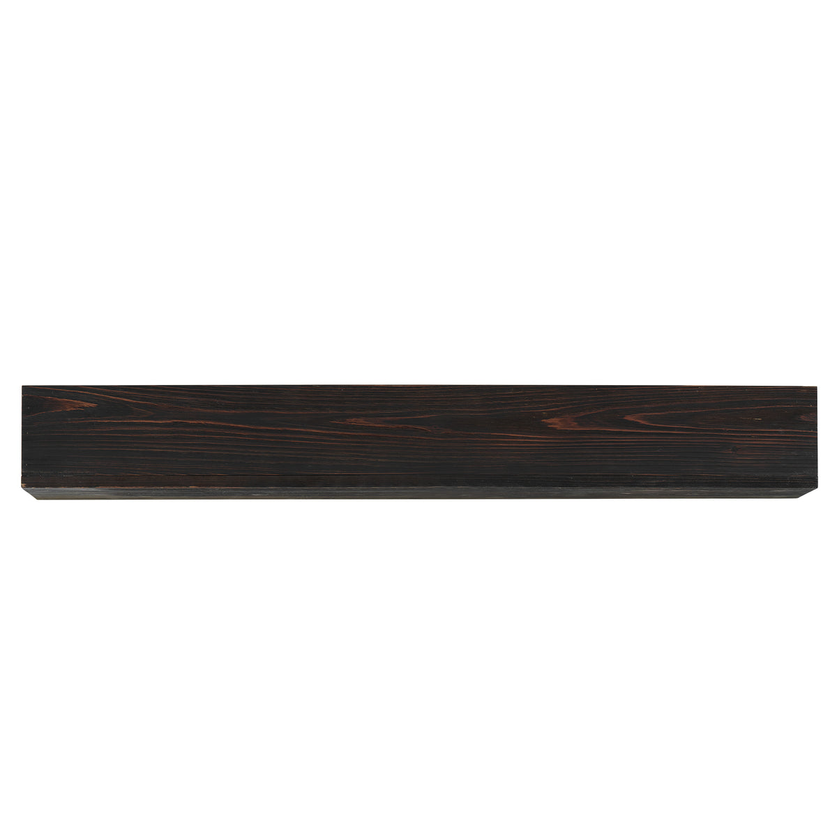 72-Inch Rustic Wood Floating Fireplace Mantel Espresso