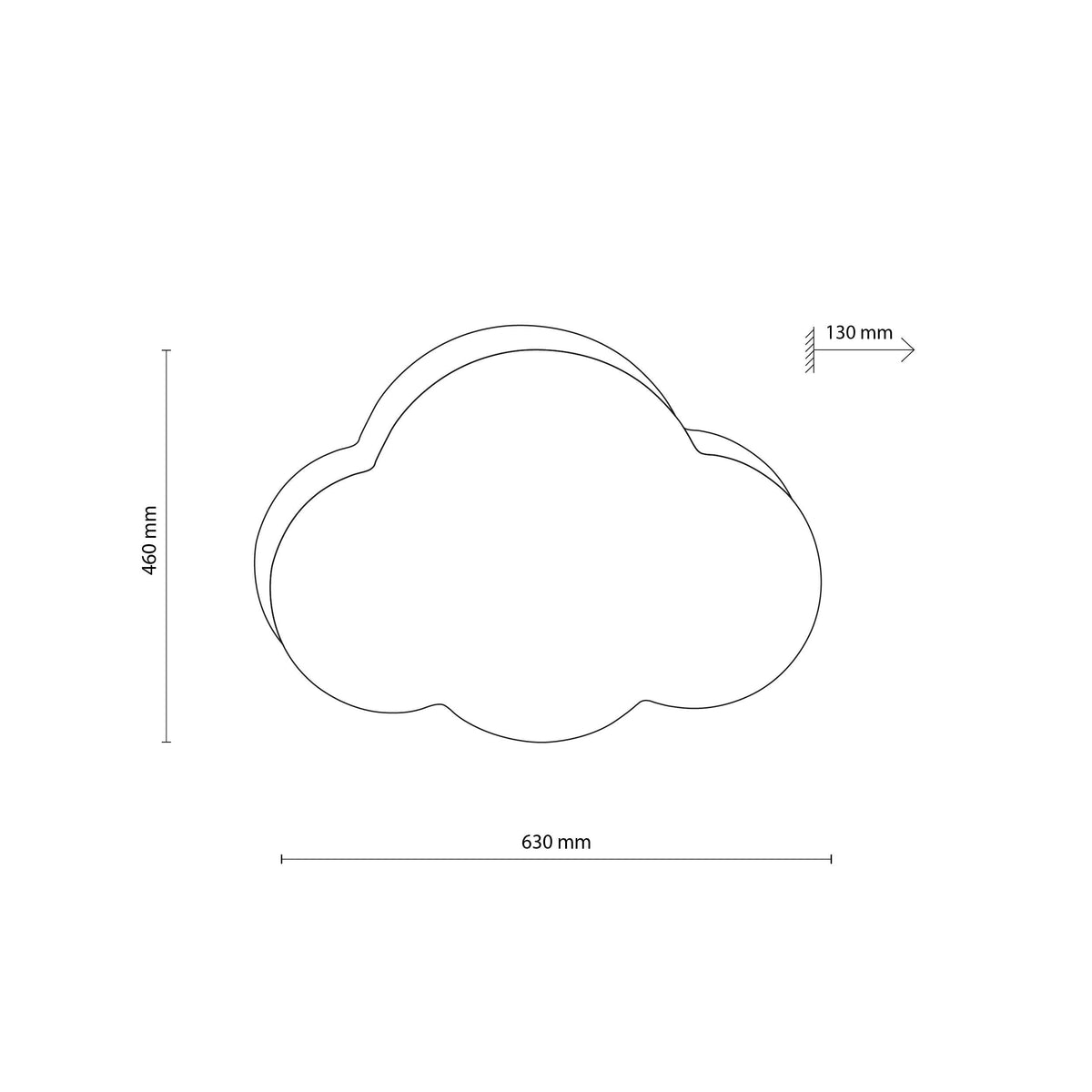 CLOUD Linen Flush Mount Light
