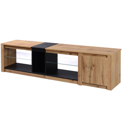 Modern LED TV Stand with Media Storage