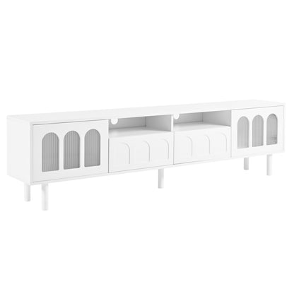Cream Gloss LED TV Stand – 80”