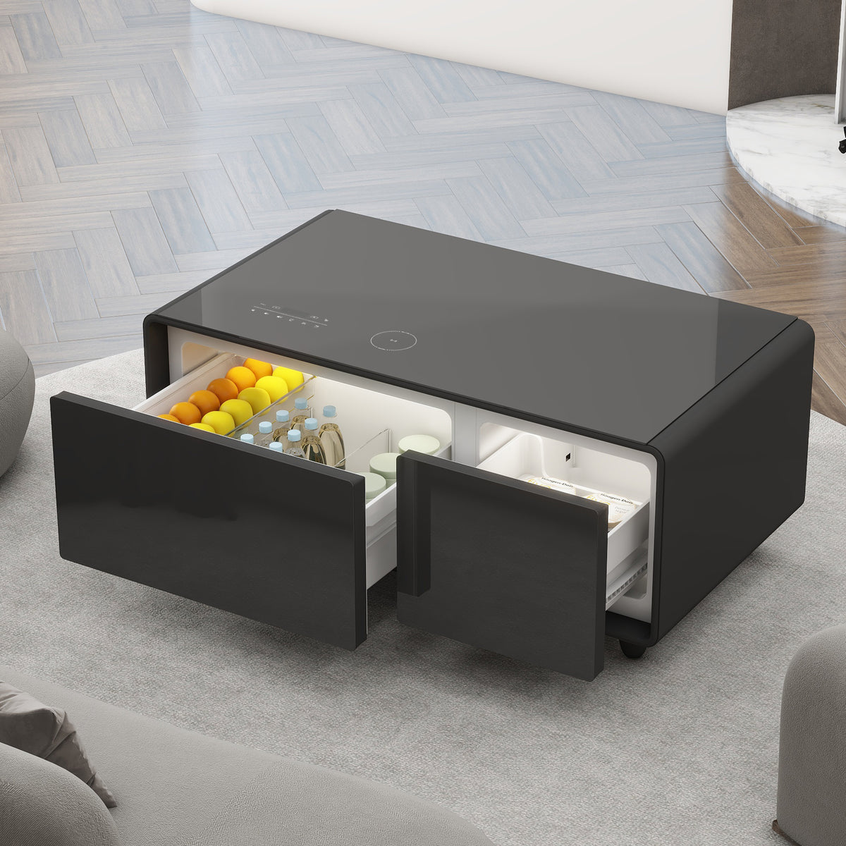 Smart Coffee Table with Bluetooth & USB Charging