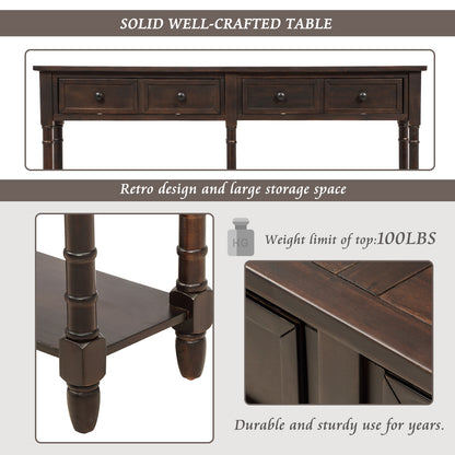 Console Table with Storage Espresso