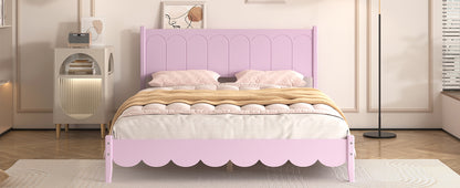 Queen Platform Bed Pink