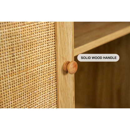 Rattan Storage Cabinet with Doors