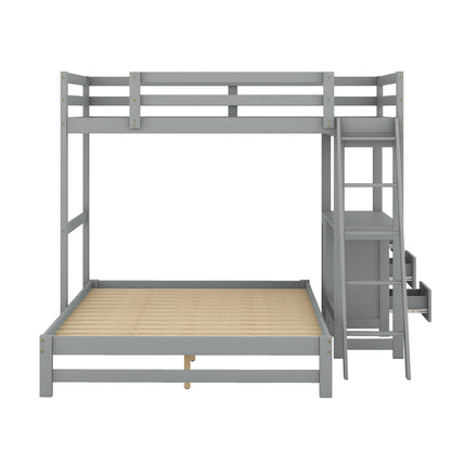 Full Bunk Bed Gray