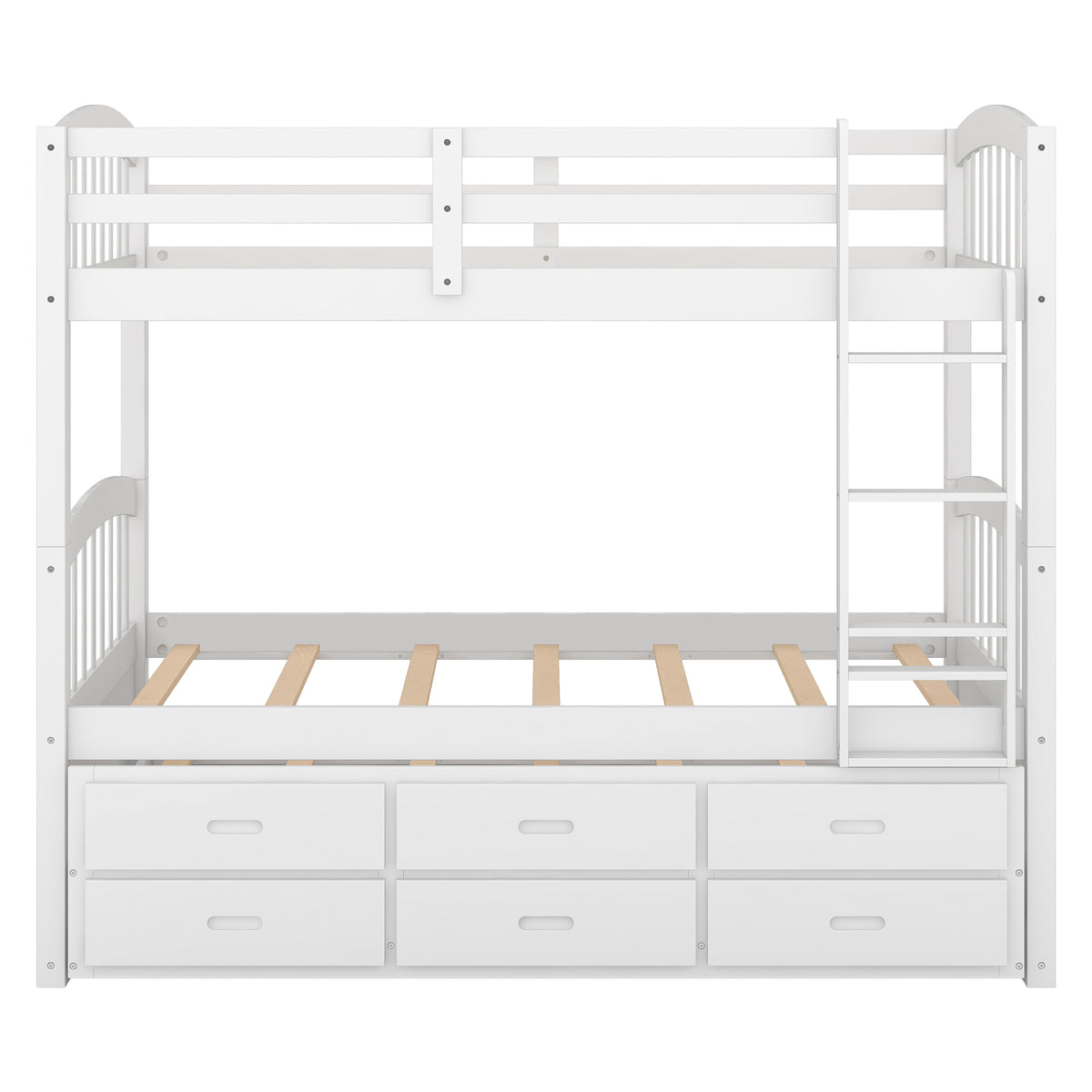 Twin Over Twin Bunk Bed White