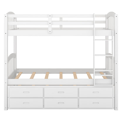 Twin Over Twin Bunk Bed White