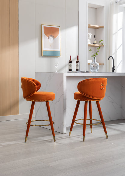 Counter Height Bar Stools Set of 2 Black