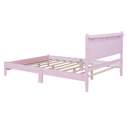 Full Platform Bed Pink