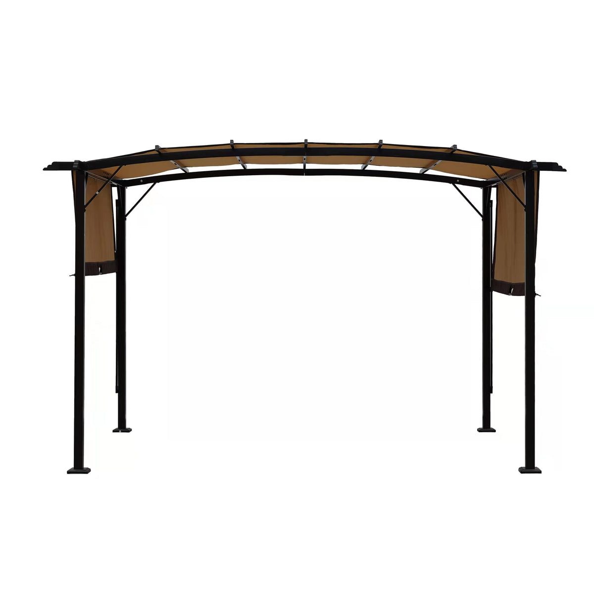12x9FT Outdoor Retractable Pergola Beige