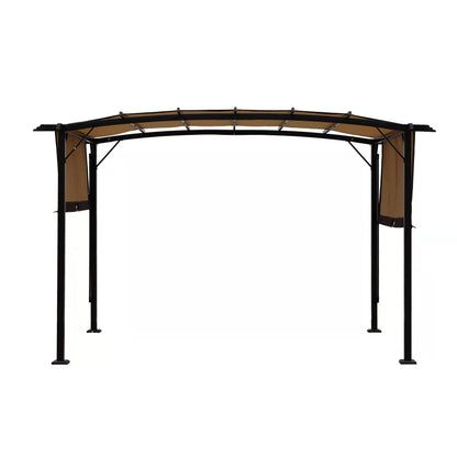 12x9FT Outdoor Retractable Pergola Beige