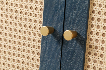 Rattan Sideboard Cabinet – Blue