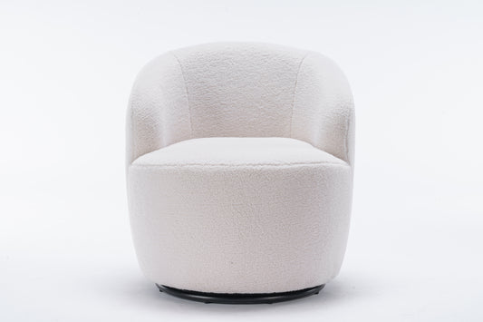 Teddy Fabric Accent Chair Ivory White