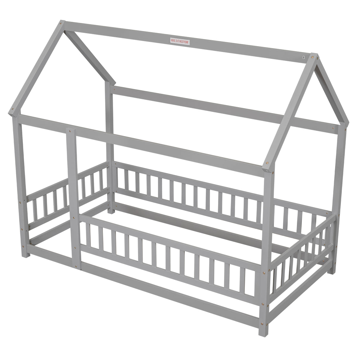 Twin Floor Bed Grey