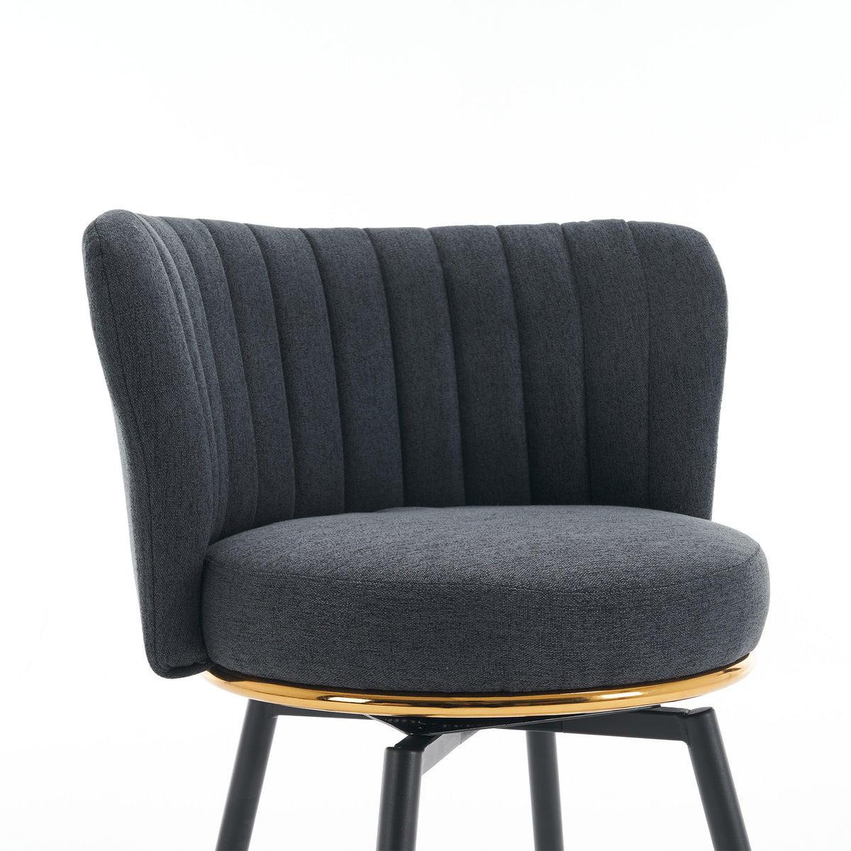 Adjustable Gray Bar Stool Set (2 pcs) – Modern Metal Base