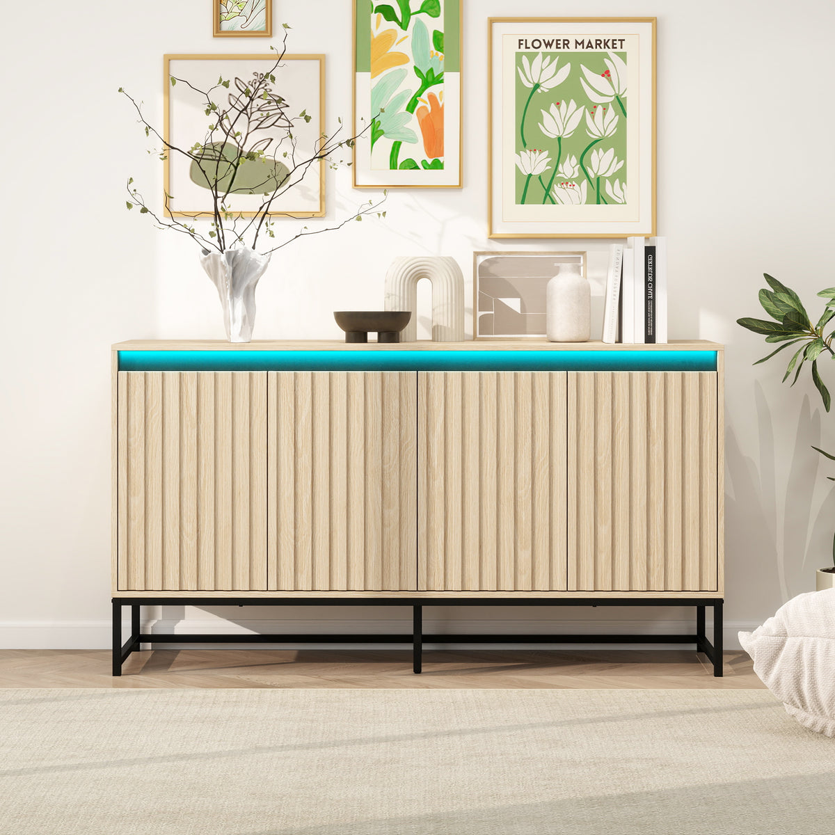 Engraved 4-Door Storage Cabinet
