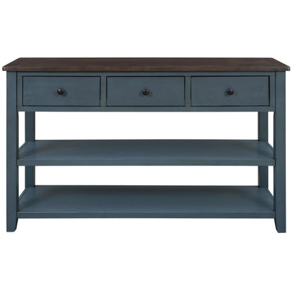 Retro Console Table Navy