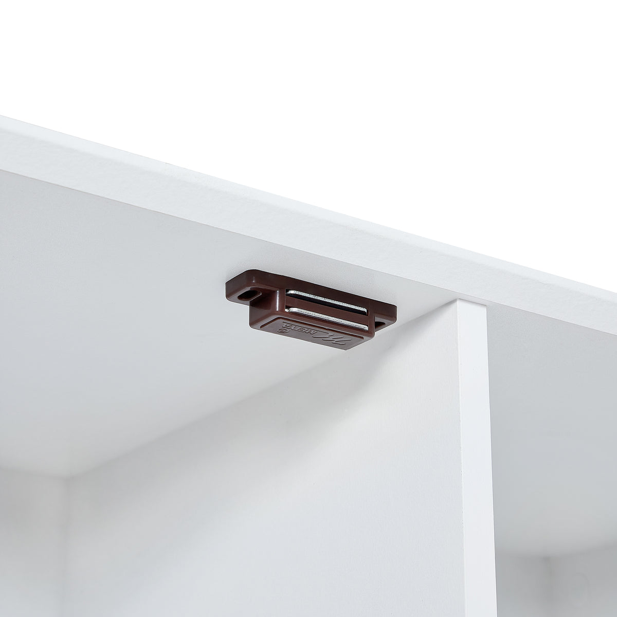 White Bathroom Storage Cabinet with Adjustable Doors