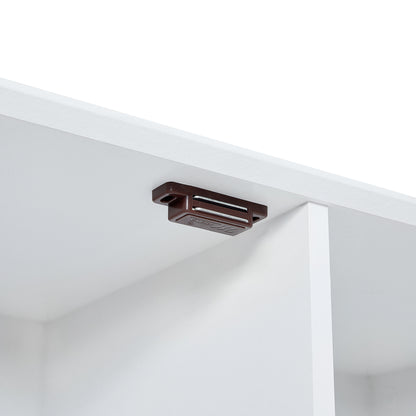 White Bathroom Storage Cabinet with Adjustable Doors