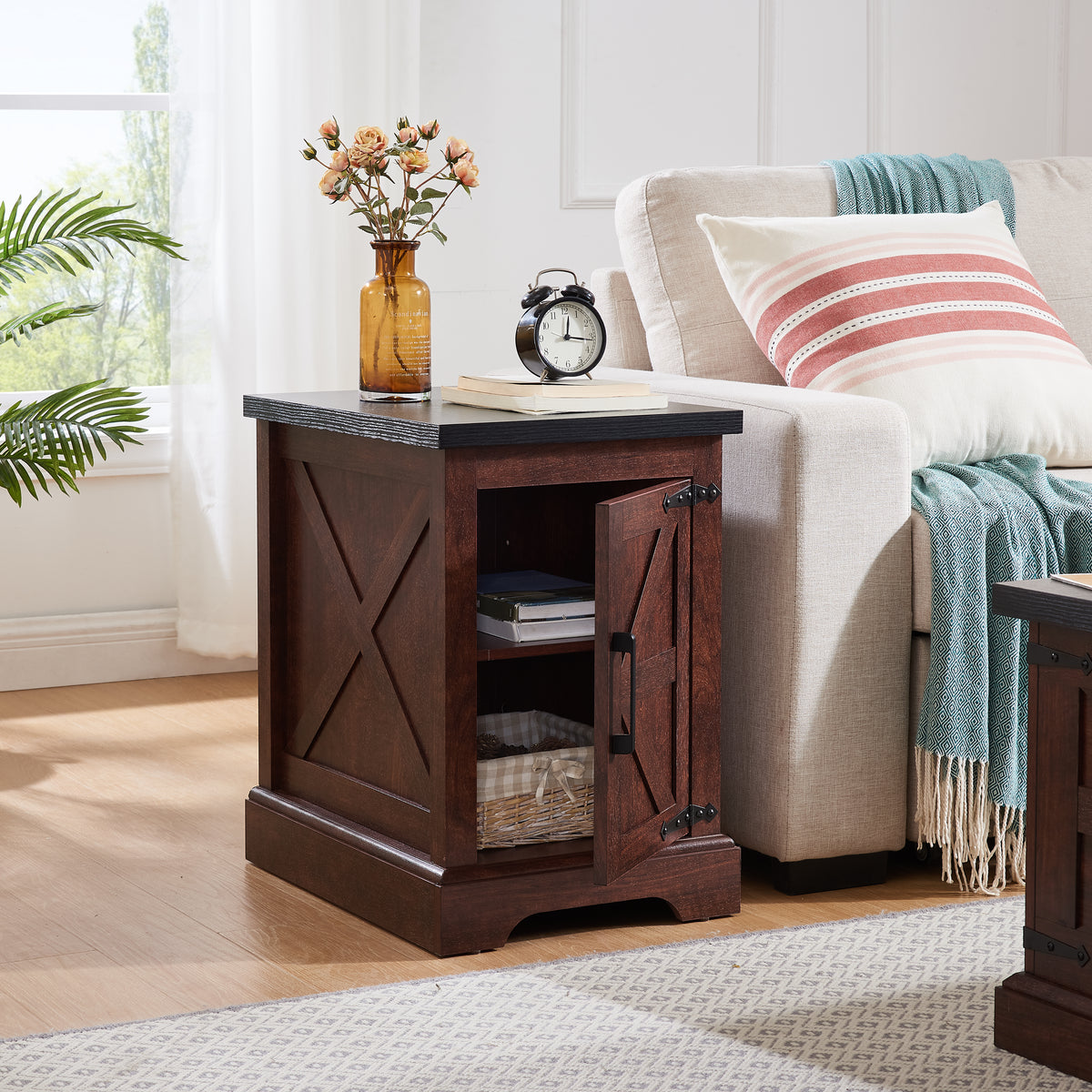 Farmhouse Nightstand – Oak Finish