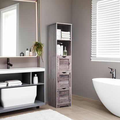 Slim Bathroom Storage Cabinet – Gray
